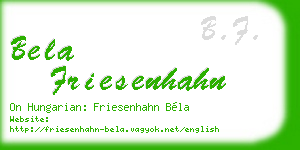 bela friesenhahn business card